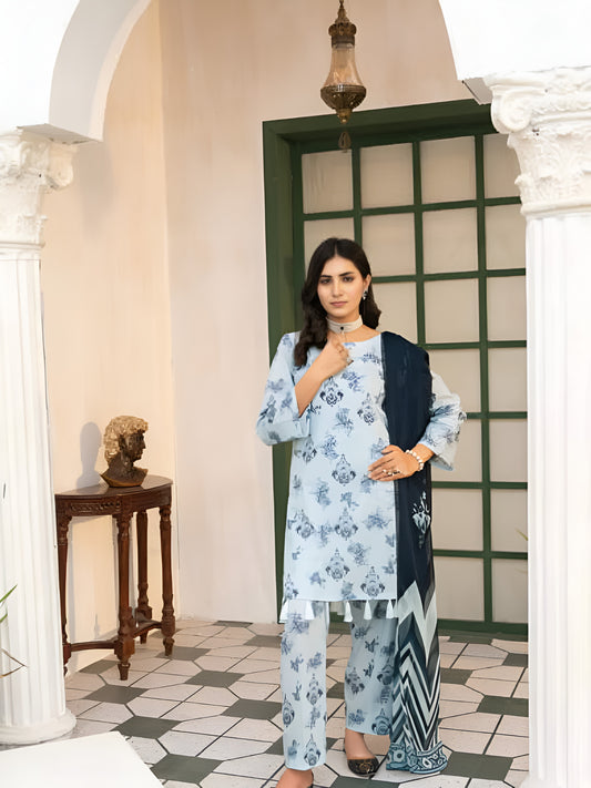 Ravish summer lawn suit by Bunaaz – view 2