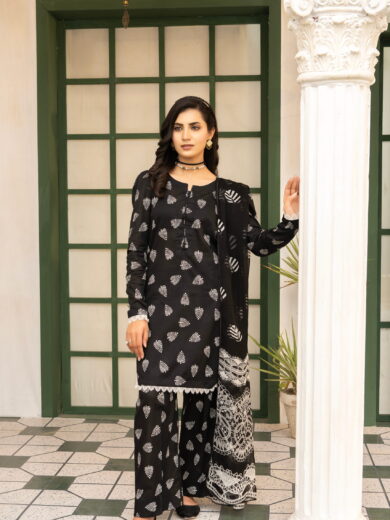 Rashk 3-piece summer lawn suit by Bunaaz