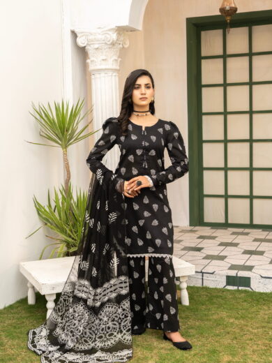 Rashk unstitched 3-piece summer lawn suit by Bunaaz