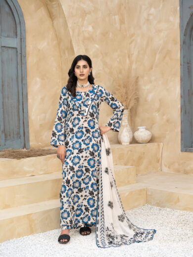Raj Kumari 3-piece summer lawn suit by Bunaaz