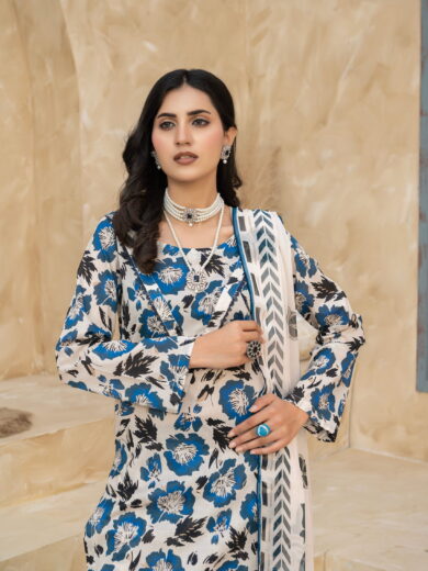 Raj Kumari unstitched 3-piece summer lawn suit by Bunaaz
