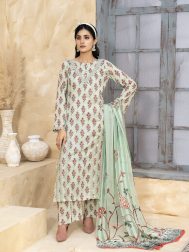 Khushbakht 3-piece summer lawn suit by Bunaaz